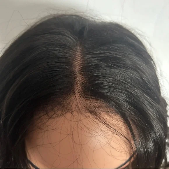 ‘Human Hair’ Wavy Black Wig 12 in Everyday Cosplay Halloween - Picture 3 of 8